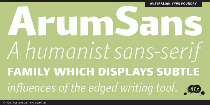 Пример шрифта Arum Sans